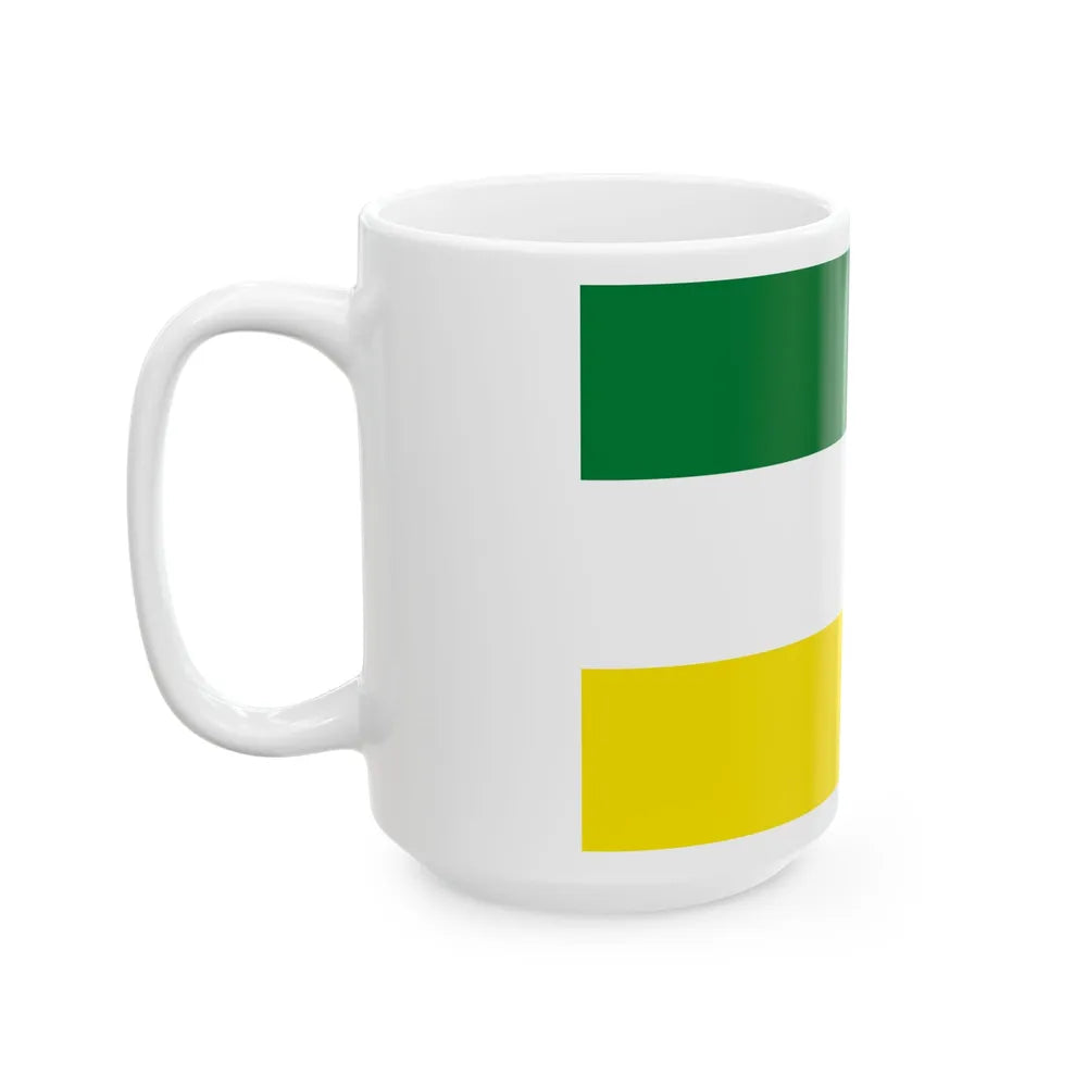 Flag of Mecapaca Bolivia (Bolivia) White Coffee Mug - Go Mug Yourself