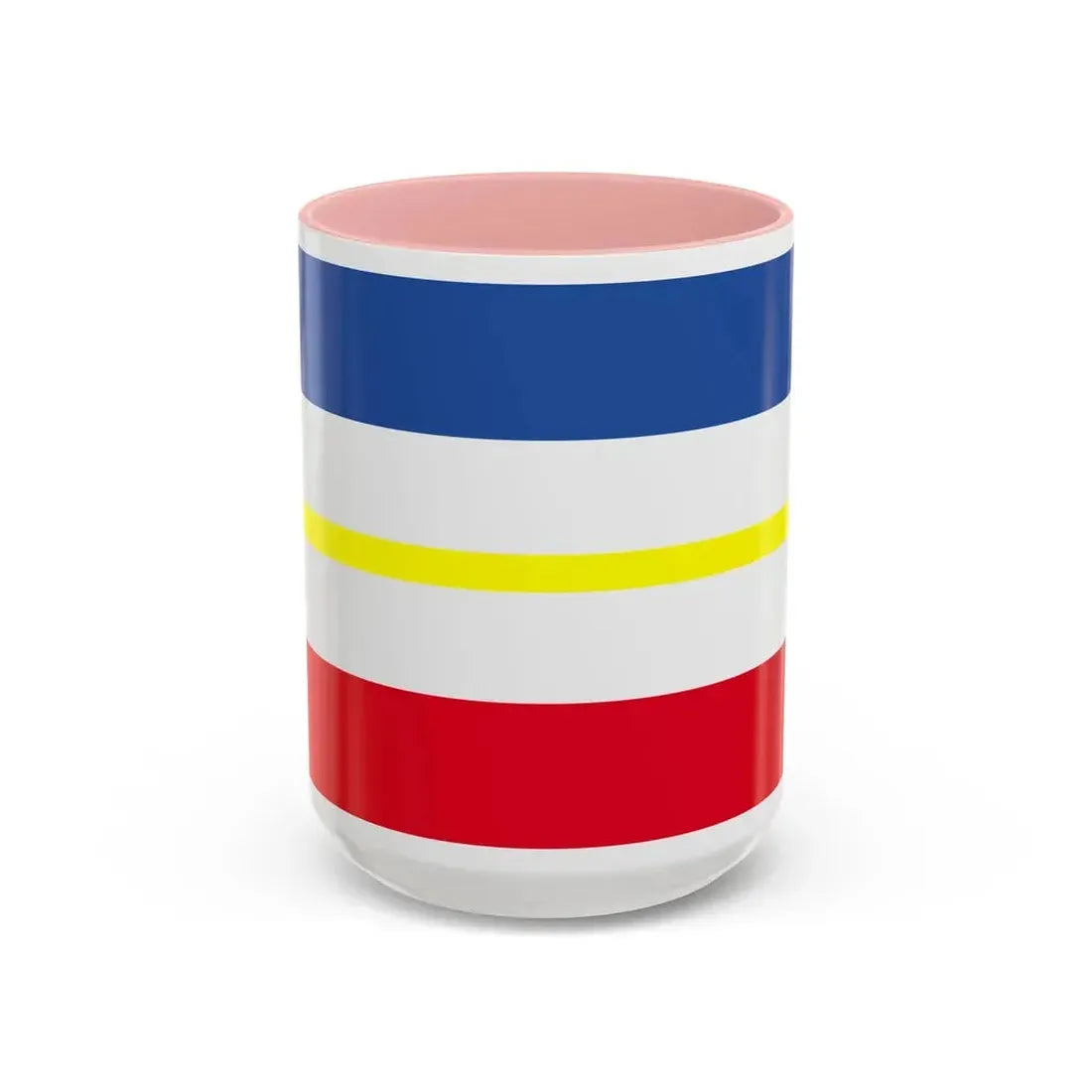 Flag of Mecklenburg Vorpommern Germany - Accent Coffee Mug 15oz Pink - Go Mug Yourself