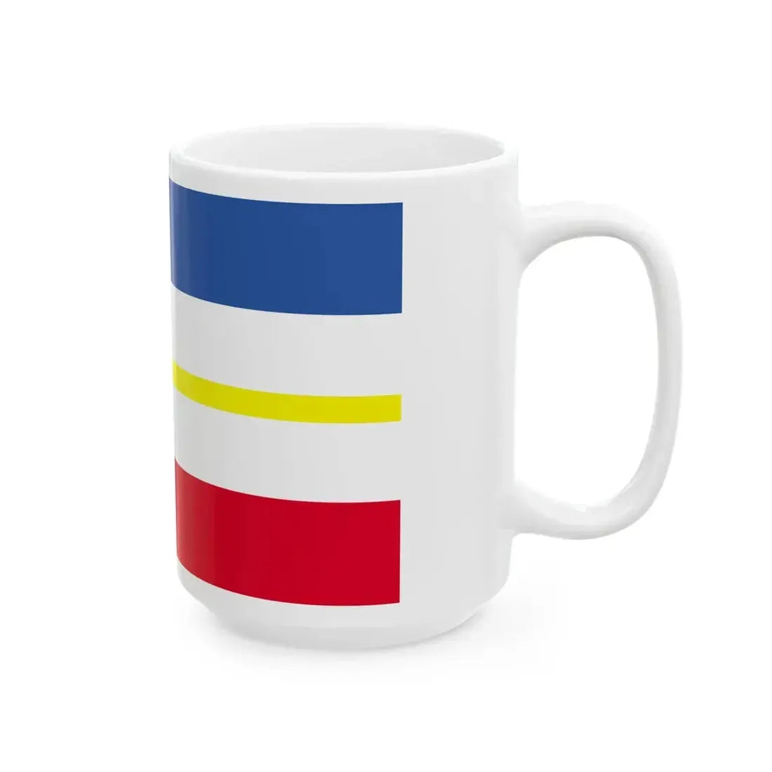 Flag of Mecklenburg-Western Pomerania (Germany) White Coffee Mug - Go Mug Yourself