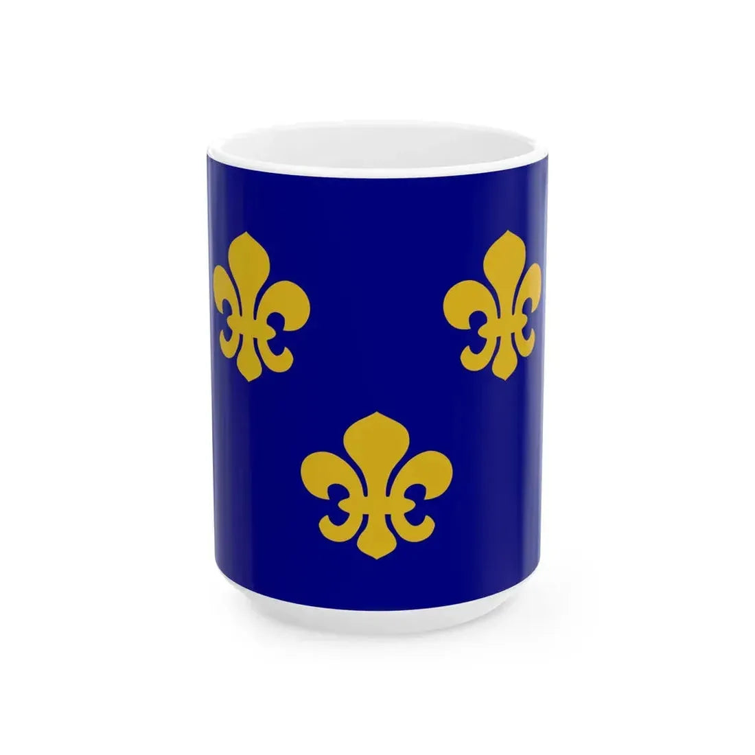 Flag of medieval France (France) White Coffee Mug 15oz - Go Mug Yourself