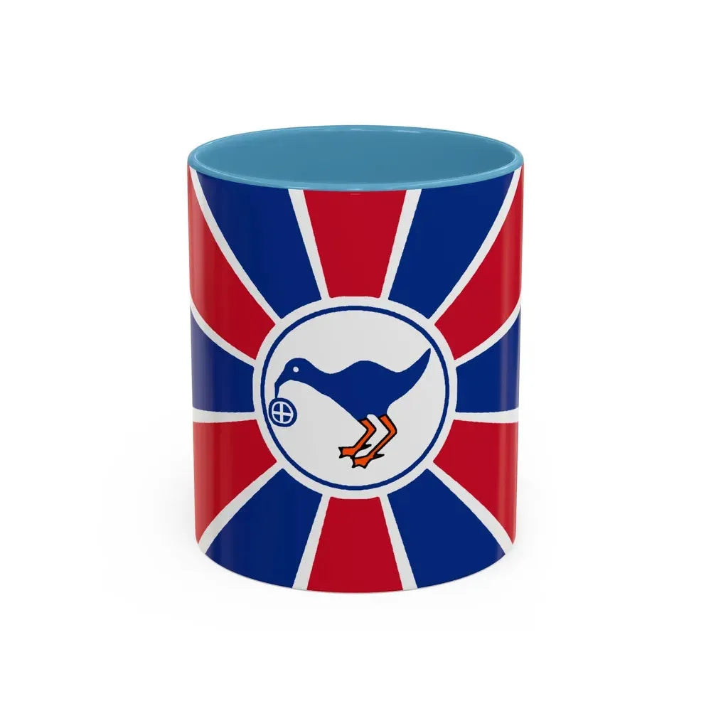 Flag of Melekeok Palau - Accent Coffee Mug 11oz Light Blue - Go Mug Yourself