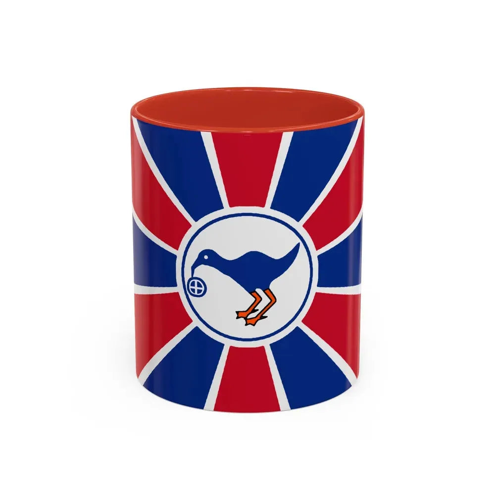 Flag of Melekeok Palau - Accent Coffee Mug 11oz Red - Go Mug Yourself