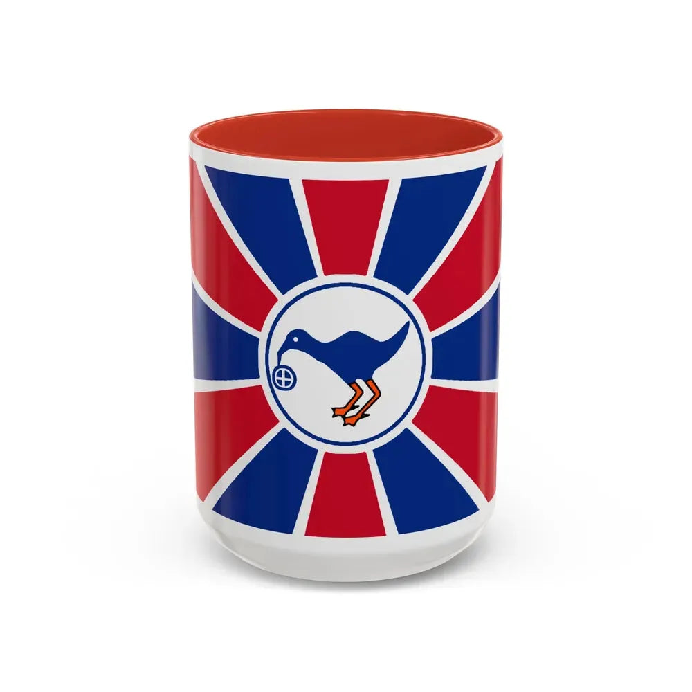 Flag of Melekeok Palau - Accent Coffee Mug 15oz Red - Go Mug Yourself