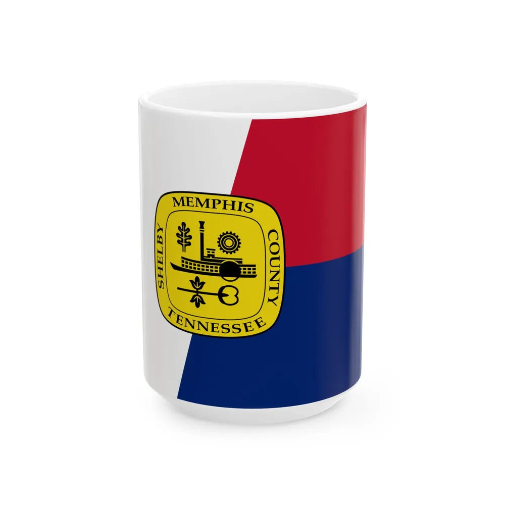 Flag of Memphis Tennessee (United States) White Coffee Mug 15oz - Go Mug Yourself
