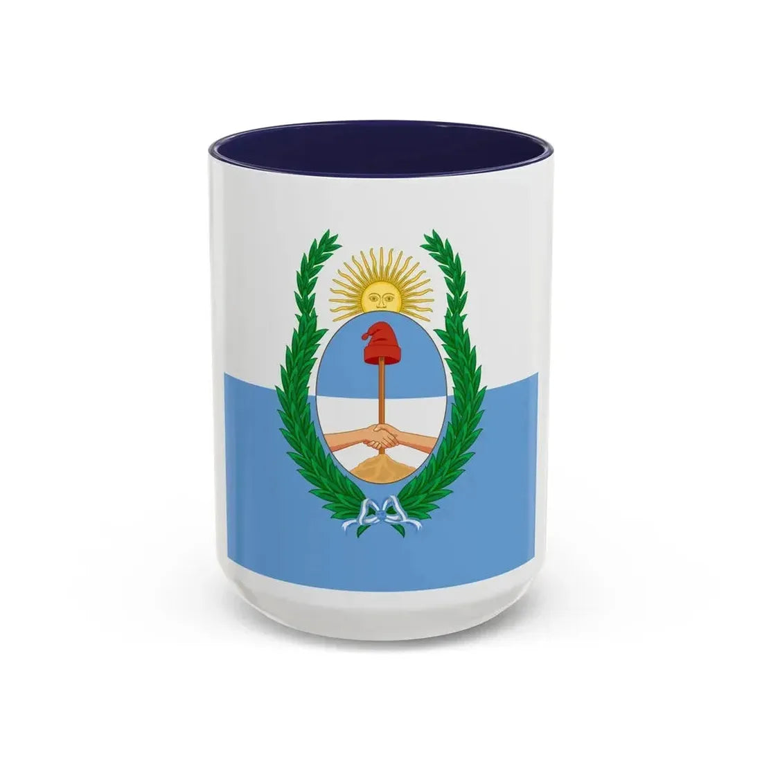 Flag of Mendoza Province Argentina - Accent Coffee Mug 15oz Navy - Go Mug Yourself