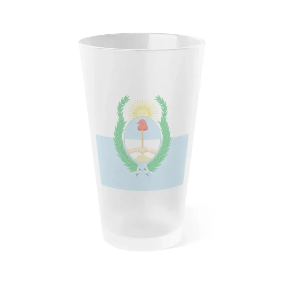 Flag of Mendoza Province Argentina - Frosted Pint Glass 16oz 16oz Frosted - Go Mug Yourself