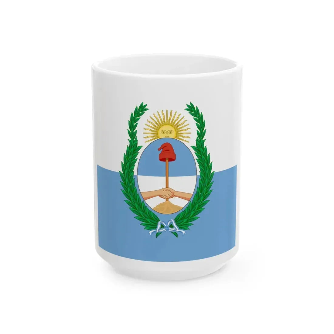 Flag of Mendoza Province Argentina - White Coffee Mug 15oz - Go Mug Yourself