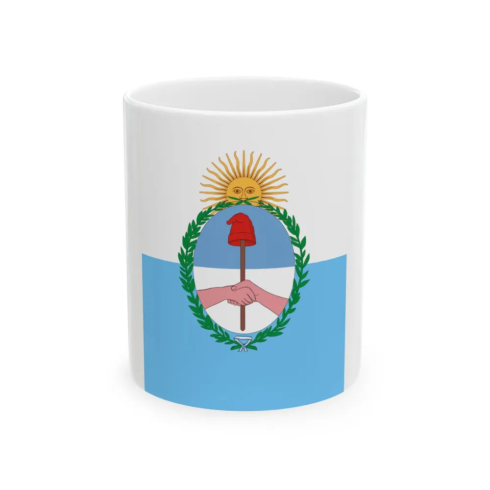 Flag of Mendoza Province Provinces of Argentina (Argentina) White Coffee Mug 11oz - Go Mug Yourself