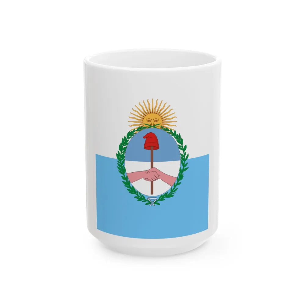 Flag of Mendoza Province Provinces of Argentina (Argentina) White Coffee Mug 15oz - Go Mug Yourself