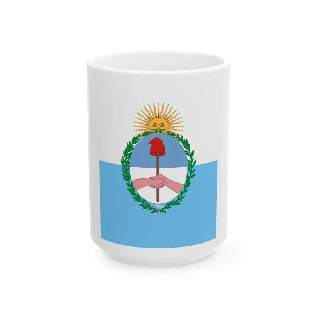 Flag of Mendoza Province Provinces of Argentina (Argentina) White Coffee Mug 15oz - Go Mug Yourself