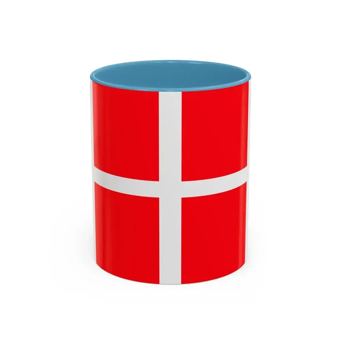 Flag of Mendrisio Switzerland - Accent Coffee Mug 11oz Light Blue - Go Mug Yourself