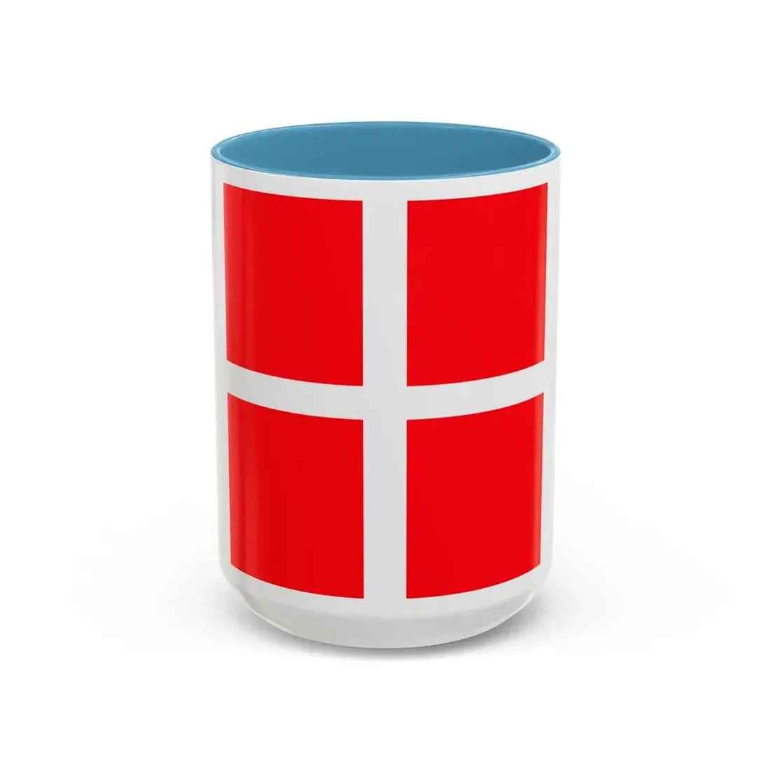 Flag of Mendrisio Switzerland - Accent Coffee Mug 15oz Light Blue - Go Mug Yourself