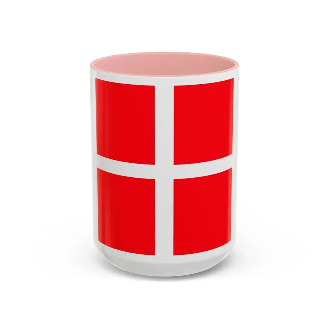 Flag of Mendrisio Switzerland - Accent Coffee Mug 15oz Pink - Go Mug Yourself
