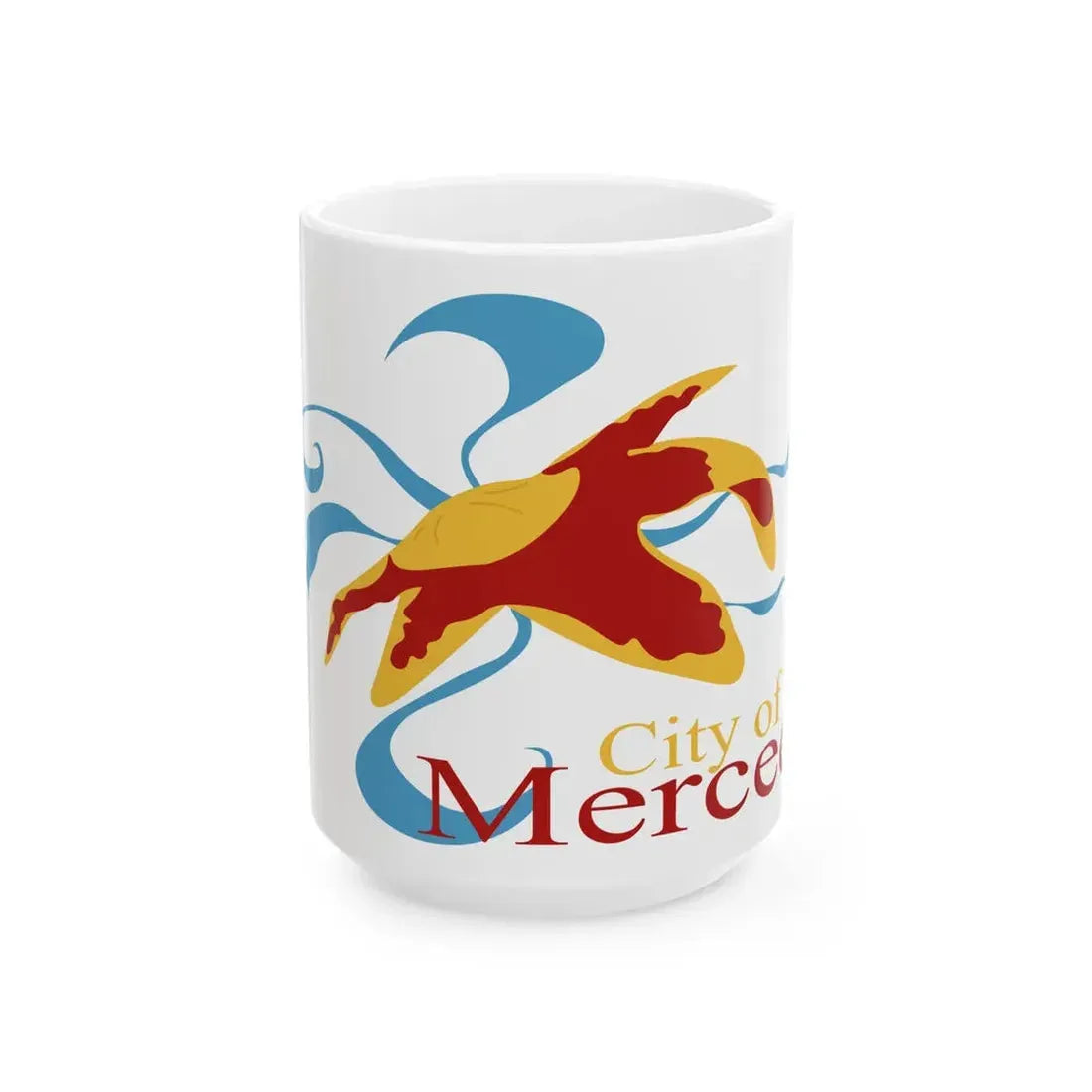 Flag of Merced California (United States) White Coffee Mug 15oz - Go Mug Yourself