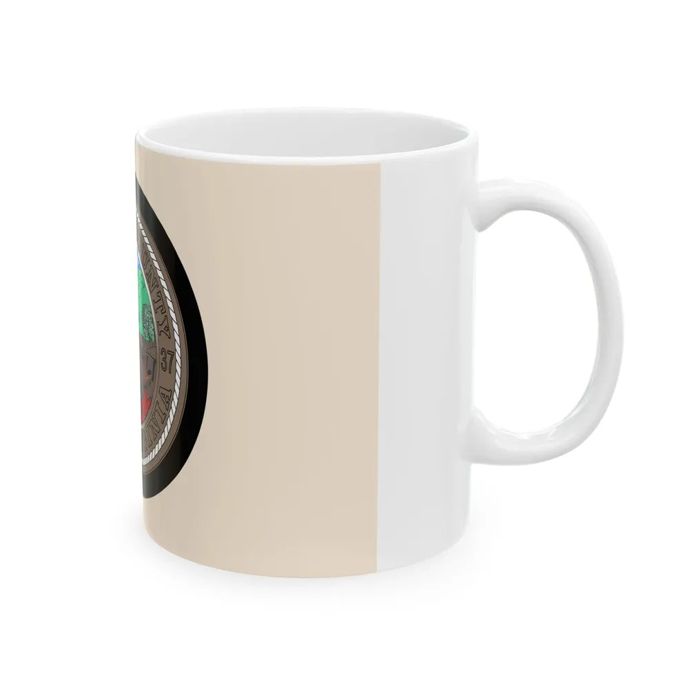Flag of Mercer County West Virginia (United States) White Coffee Mug - Go Mug Yourself