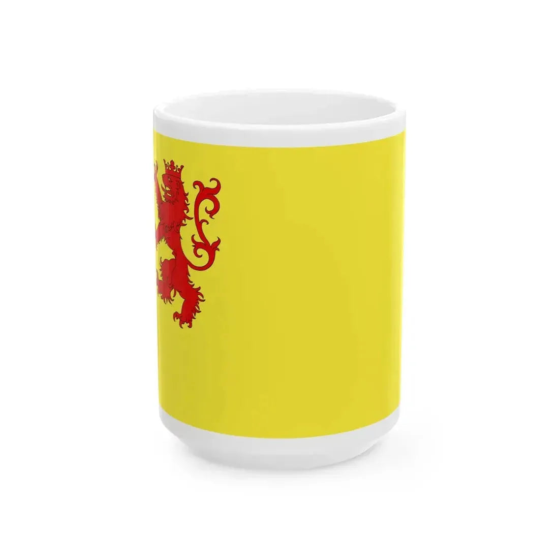 Flag of Merdrignac (Belgium) White Coffee Mug 15oz - Go Mug Yourself