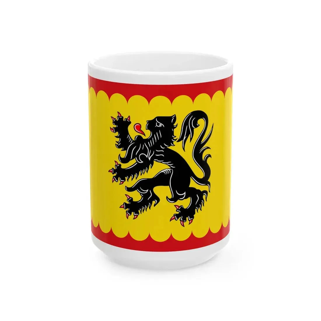 Flag of Merelbeke (Belgium) White Coffee Mug 15oz - Go Mug Yourself