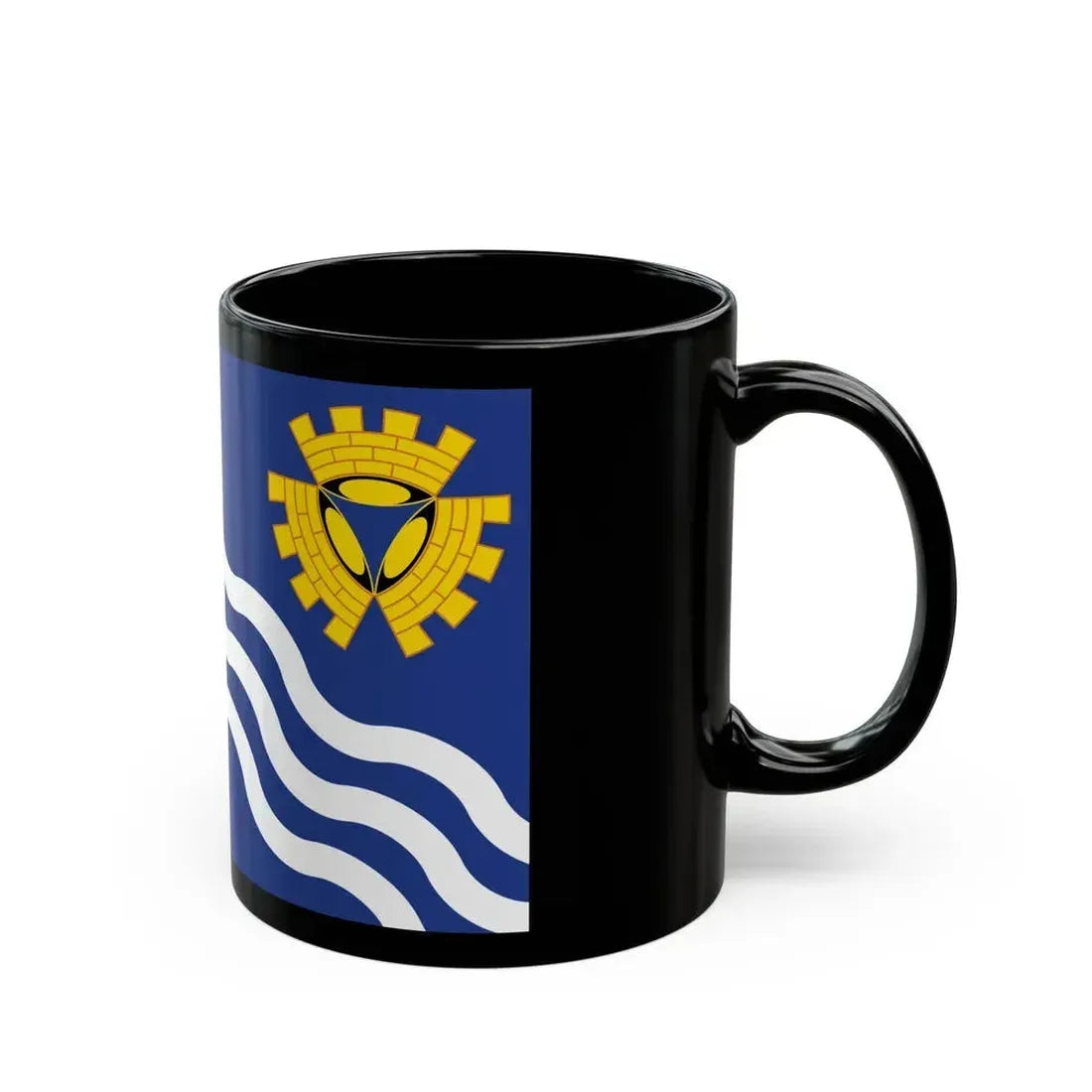 Flag of Merseyside UK - Black Coffee Mug - Go Mug Yourself