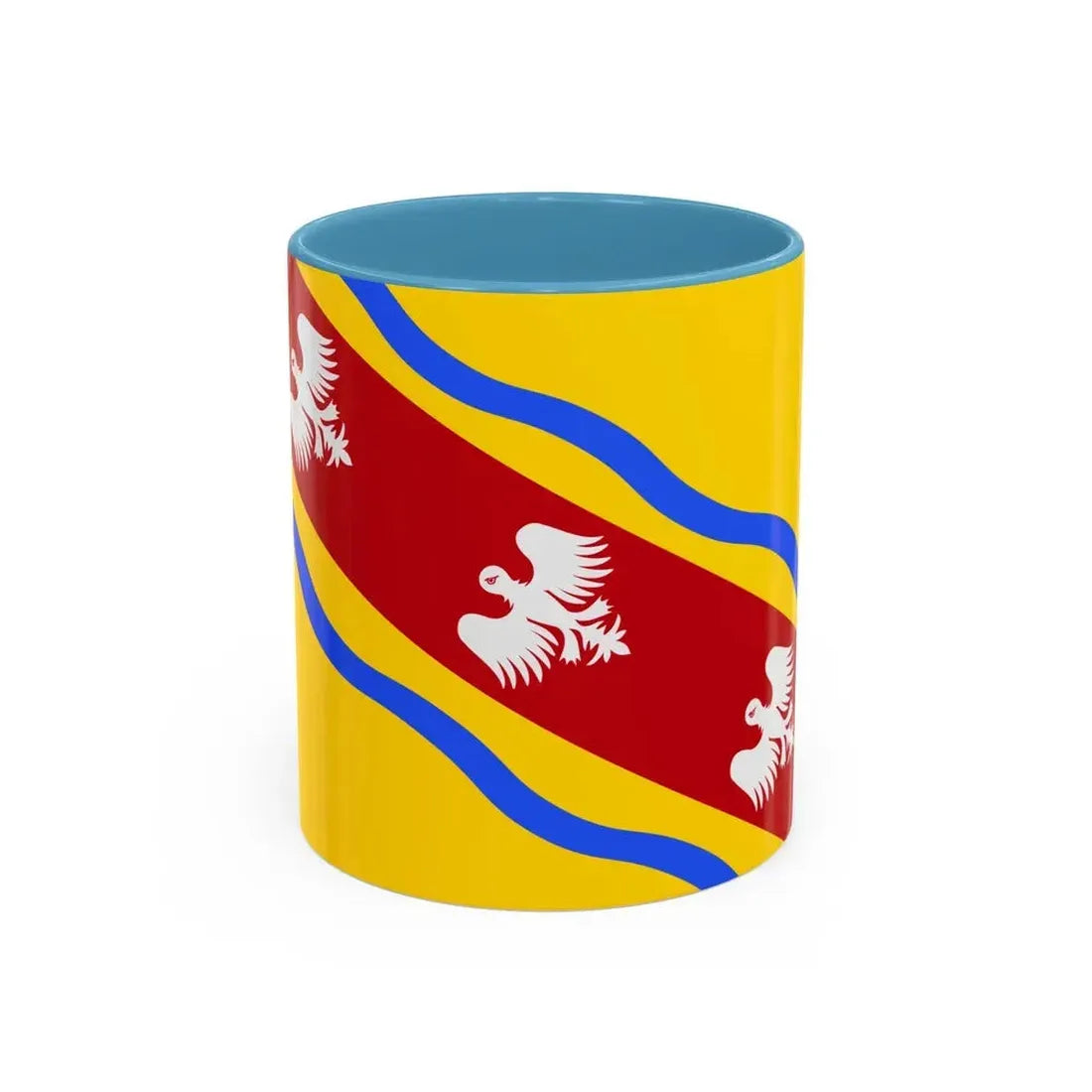 Flag of Meurthe et Moselle France - Accent Coffee Mug 11oz Light Blue - Go Mug Yourself