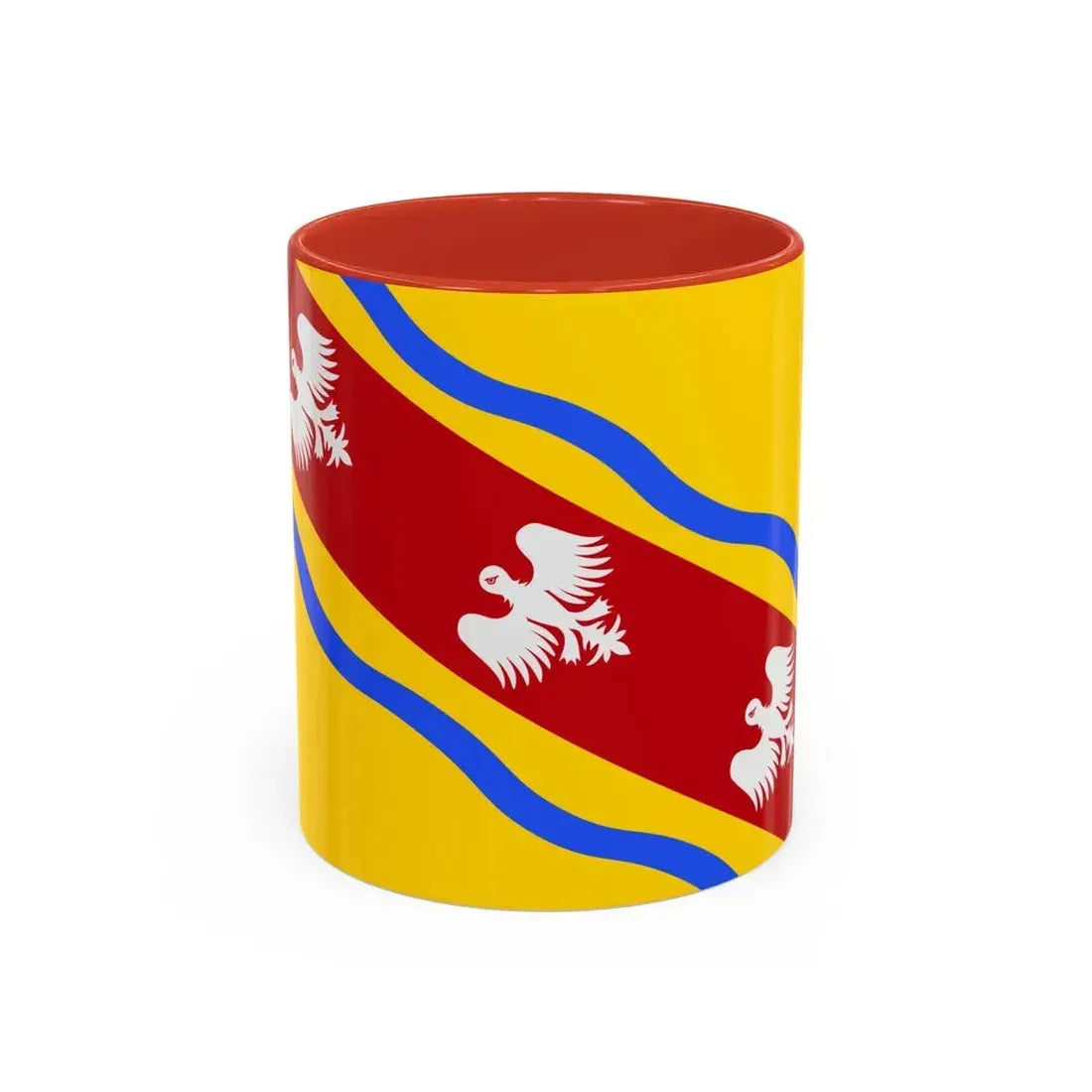 Flag of Meurthe et Moselle France - Accent Coffee Mug 11oz Red - Go Mug Yourself