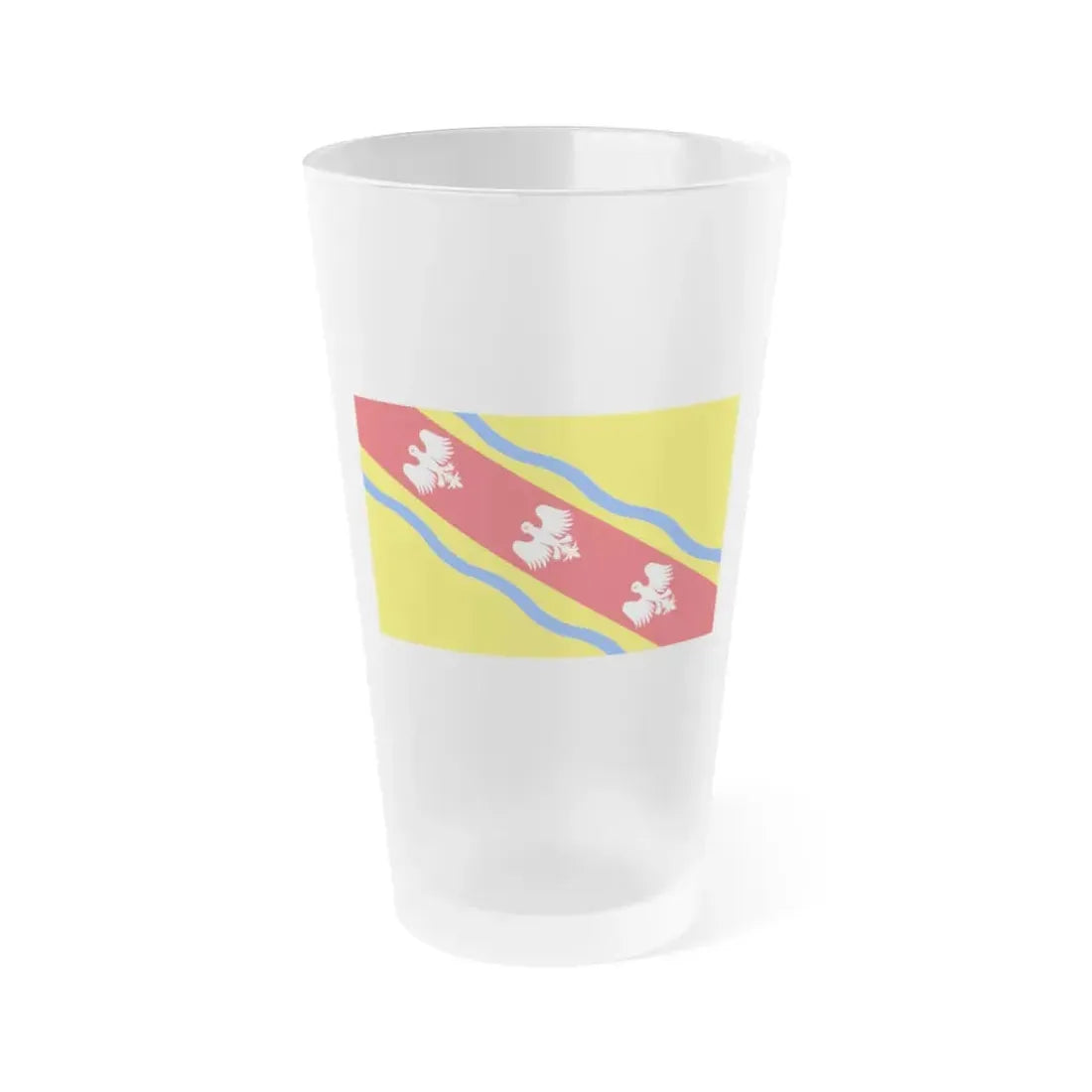 Flag of Meurthe et Moselle France - Frosted Pint Glass 16oz 16oz Frosted - Go Mug Yourself