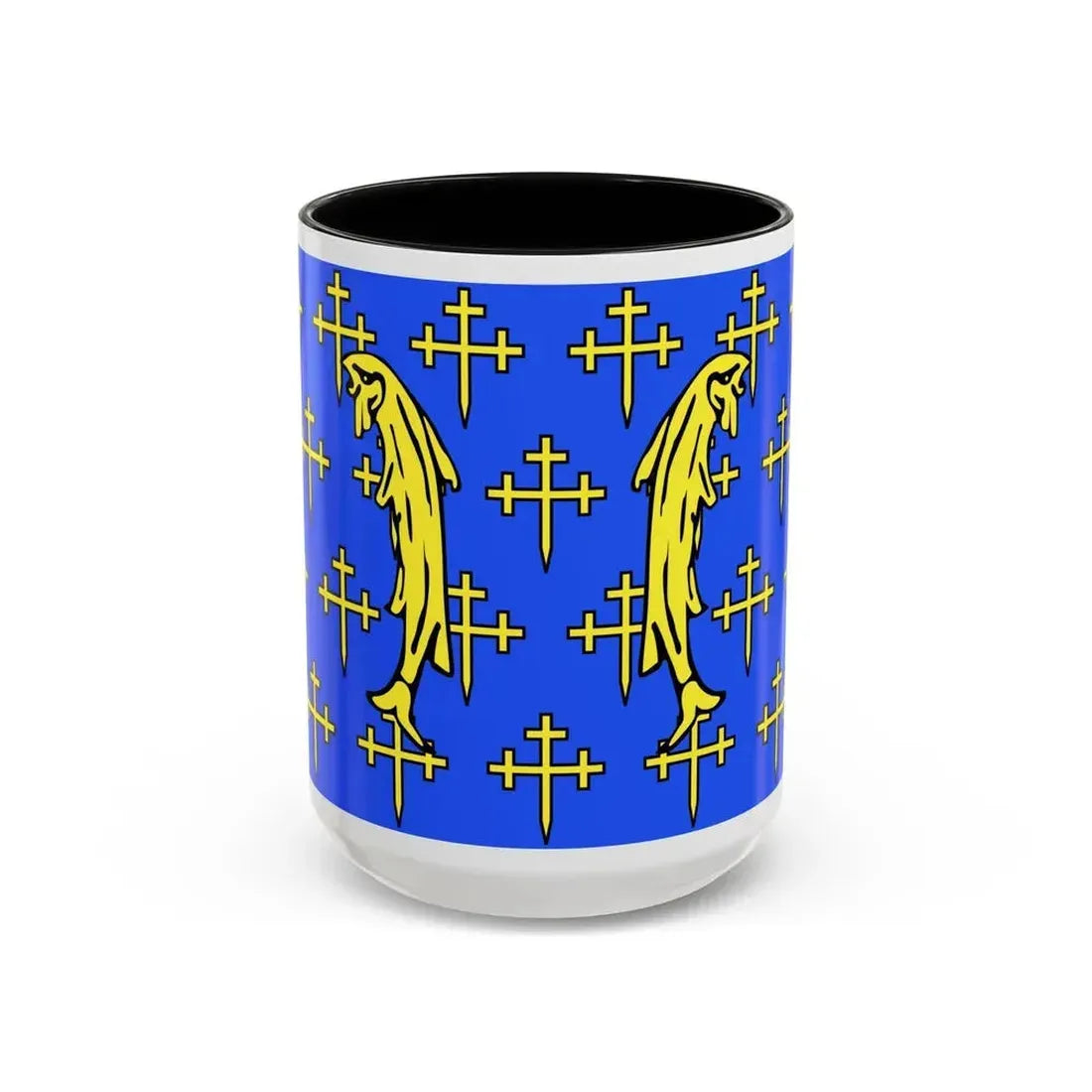 Flag of Meuse France 2 - Accent Coffee Mug 15oz Black - Go Mug Yourself