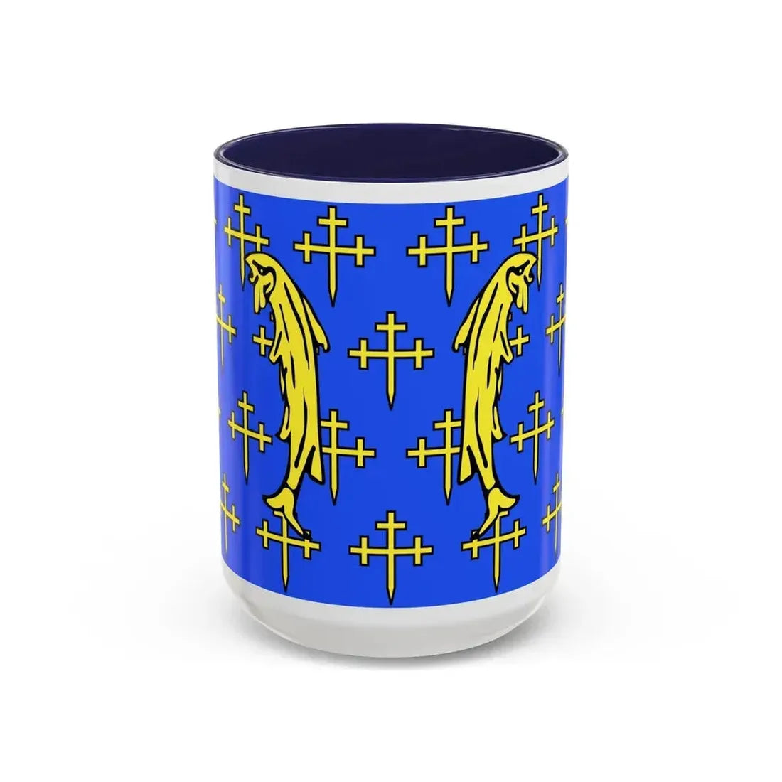 Flag of Meuse France 2 - Accent Coffee Mug 15oz Navy - Go Mug Yourself