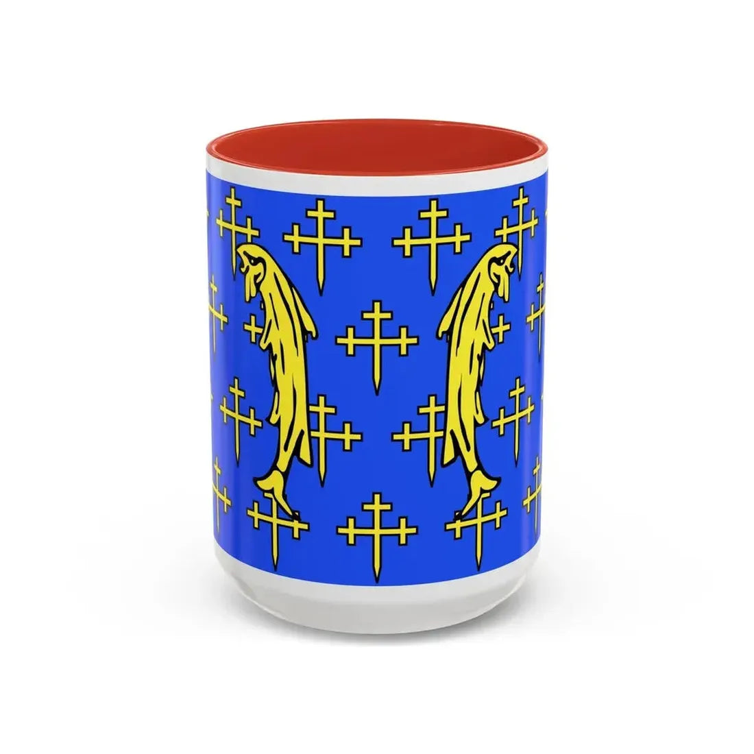 Flag of Meuse France 2 - Accent Coffee Mug 15oz Red - Go Mug Yourself