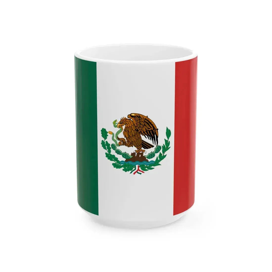 Flag of Mexico 1916-1934 3-2 (Mexico) White Coffee Mug 15oz - Go Mug Yourself
