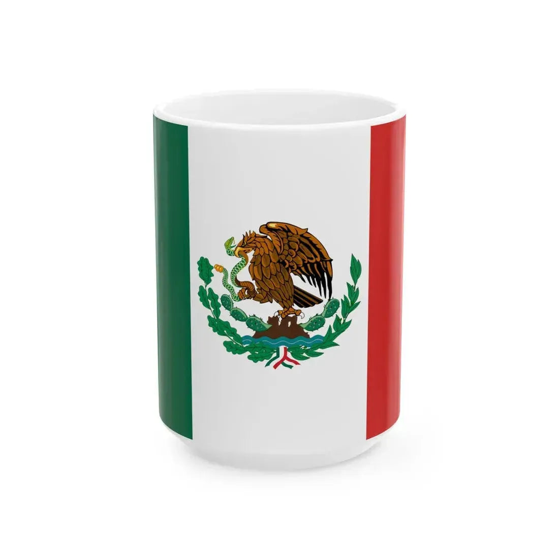 Flag of Mexico 1916-1934 (Mexico) White Coffee Mug 15oz - Go Mug Yourself