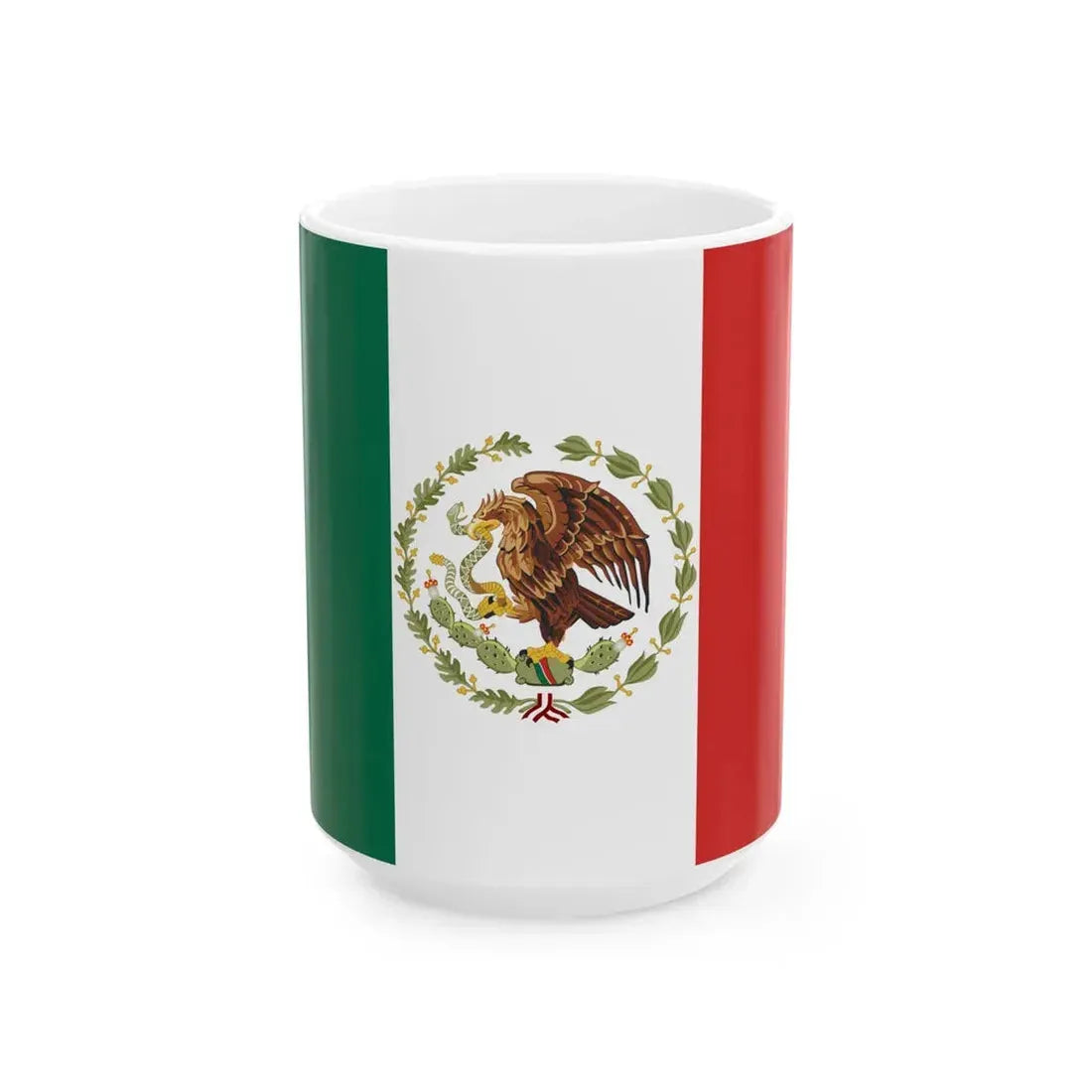 Flag of Mexico 1934-1968 3-2 (Mexico) White Coffee Mug 15oz - Go Mug Yourself