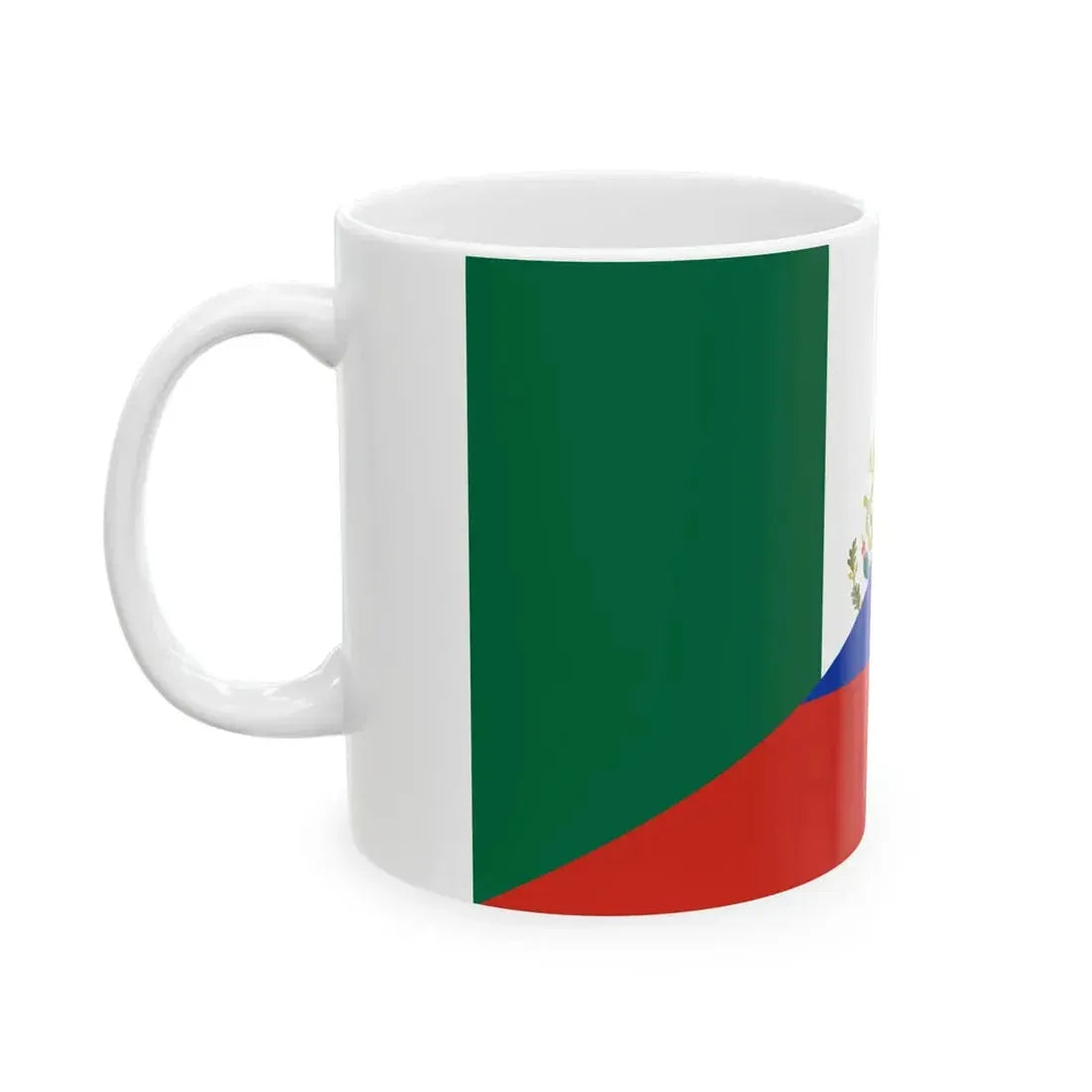 Flag of Mexico and Russia (Mexico) White Coffee Mug - Go Mug Yourself
