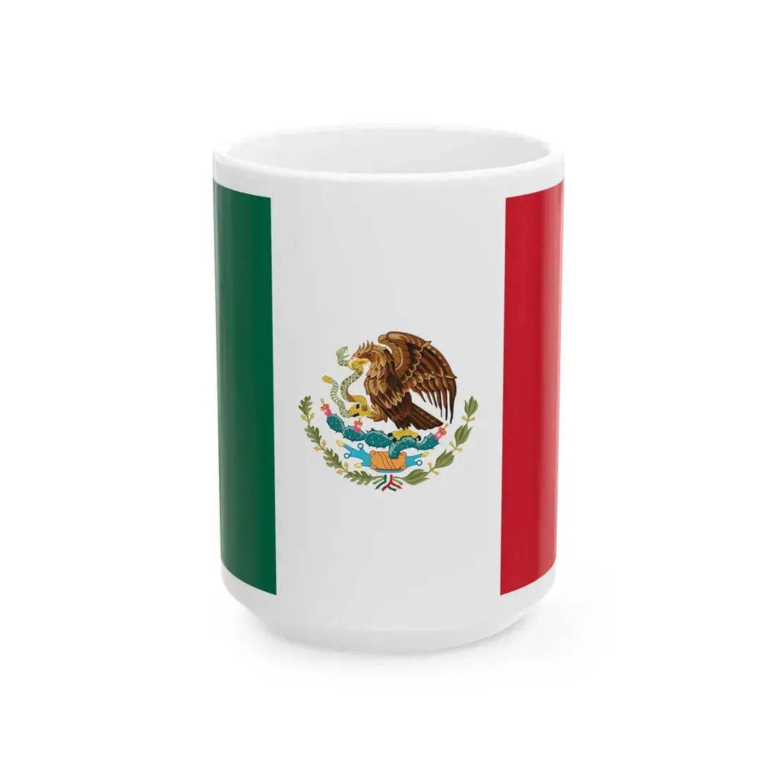 Flag of Mexico (Mexico) White Coffee Mug 15oz - Go Mug Yourself