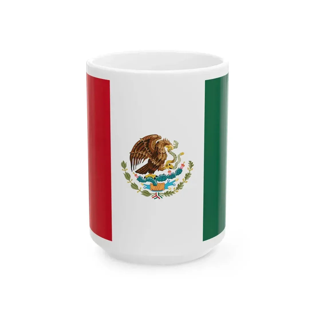 Flag of Mexico reverse (Mexico) White Coffee Mug 15oz - Go Mug Yourself