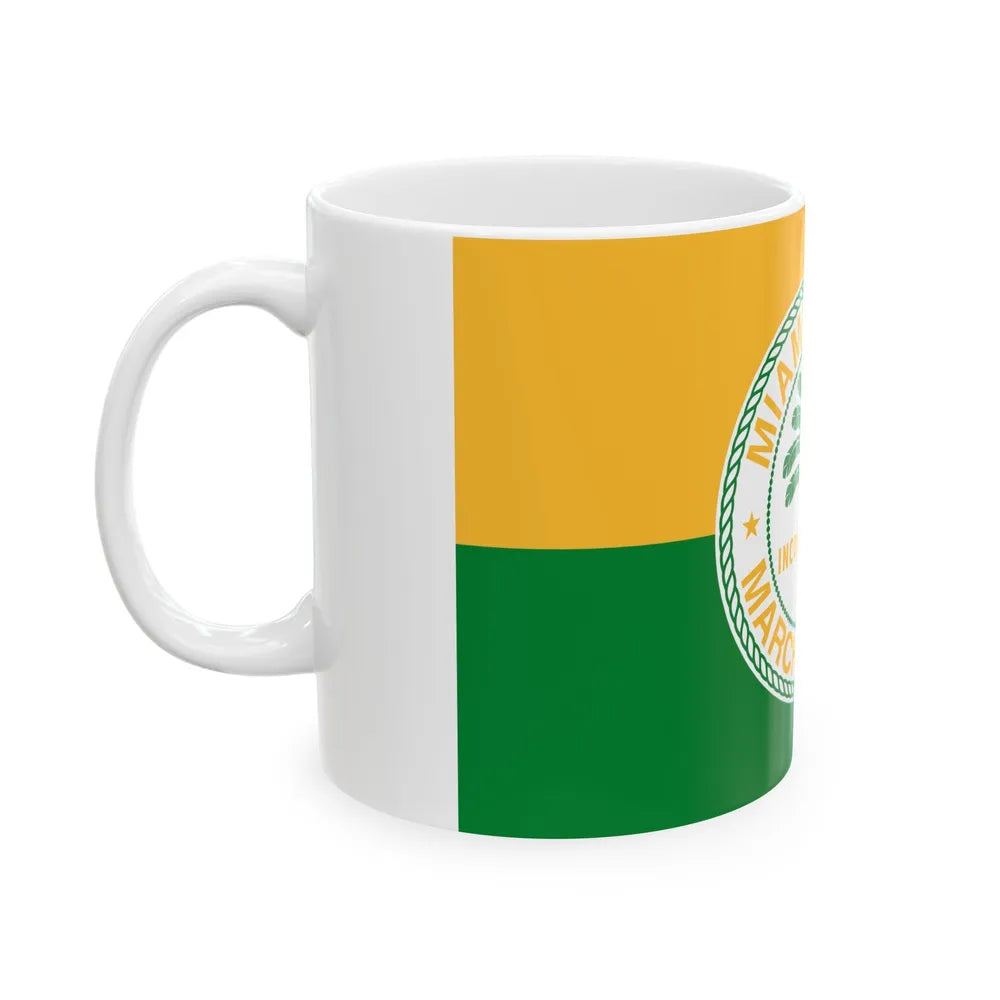 Flag of Miami Beach Florida (United States) White Coffee Mug - Go Mug Yourself