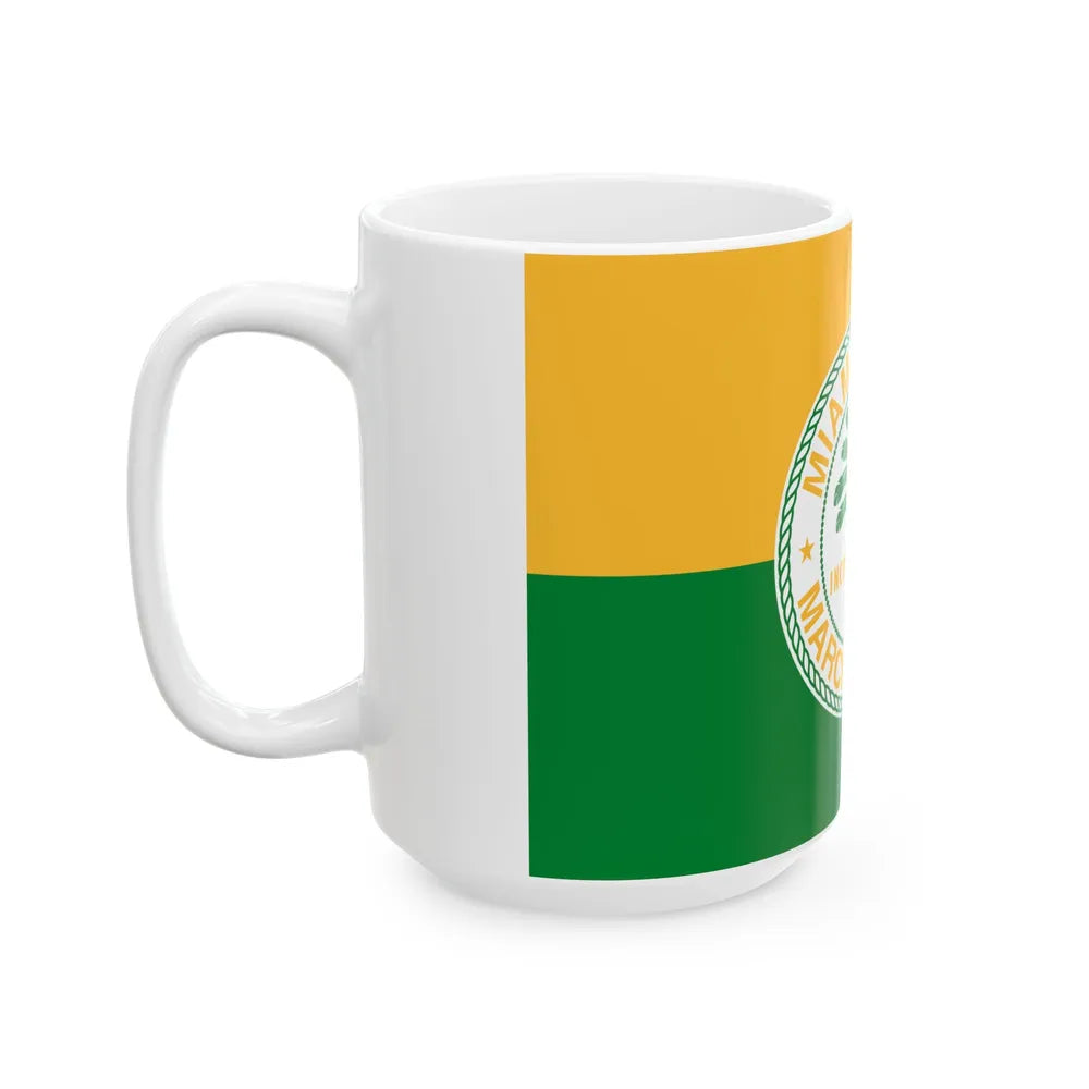 Flag of Miami Beach Florida (United States) White Coffee Mug - Go Mug Yourself