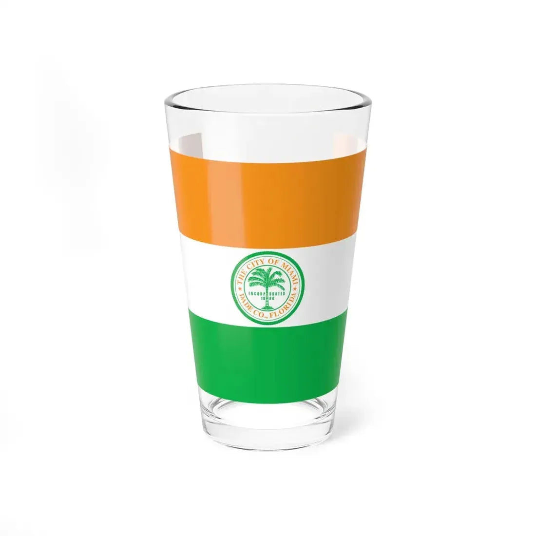Flag of Miami Florida (United States) Pint Glass 16oz 16oz - Go Mug Yourself