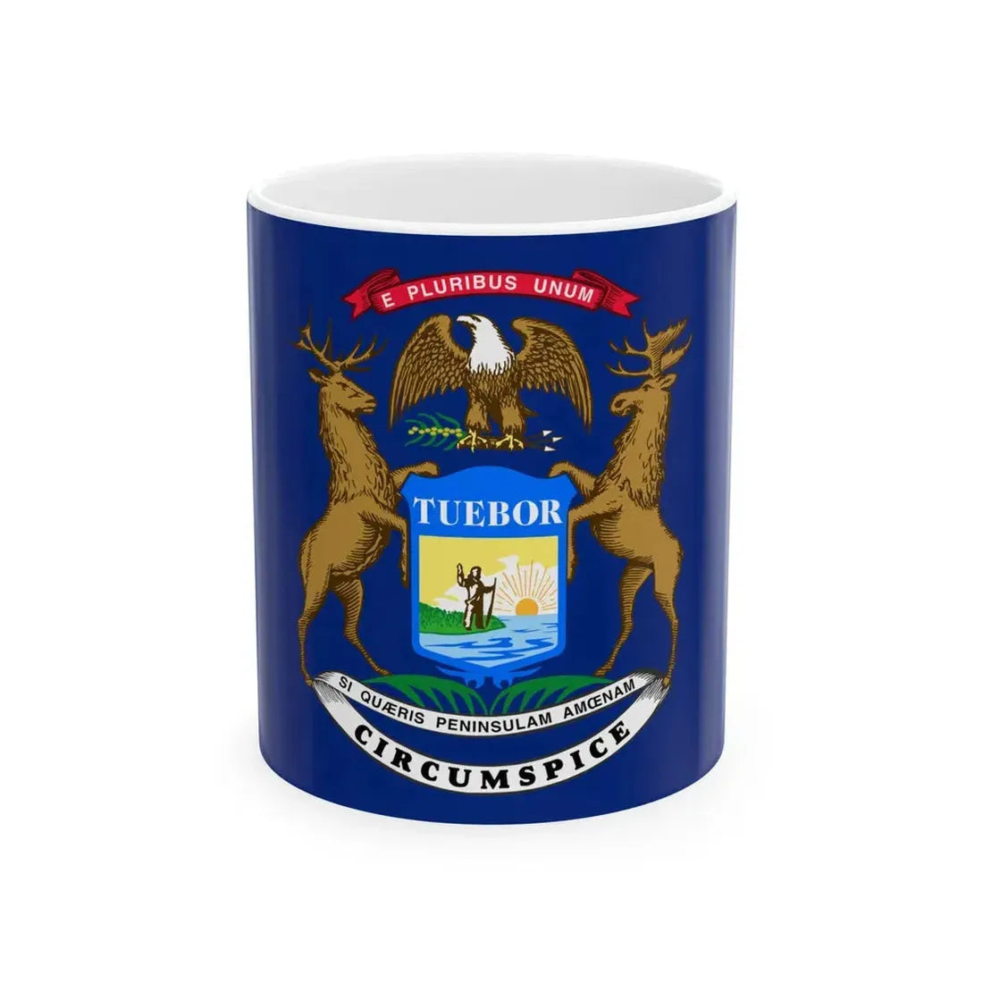 Flag of Michigan (United States) White Coffee Mug 11oz - Go Mug Yourself