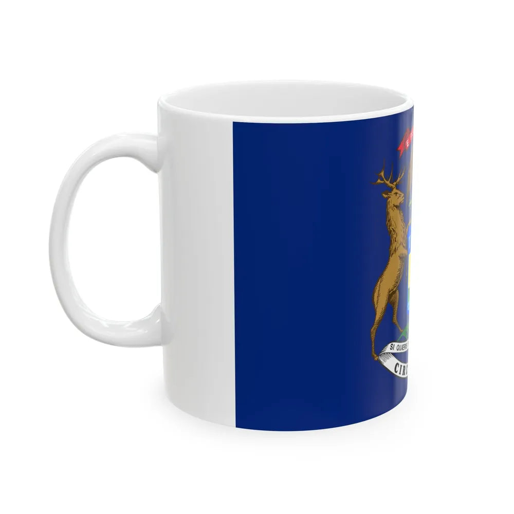Flag of Michigan (United States) White Coffee Mug - Go Mug Yourself