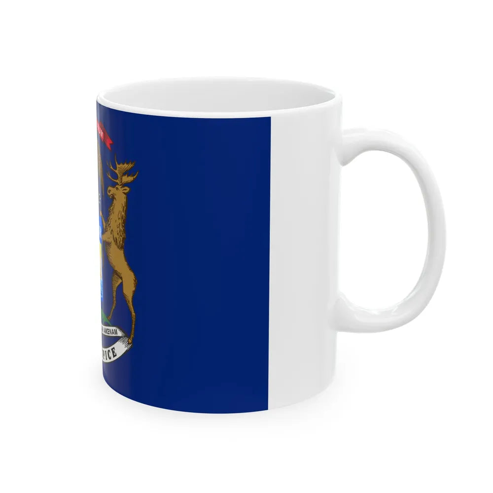 Flag of Michigan (United States) White Coffee Mug - Go Mug Yourself