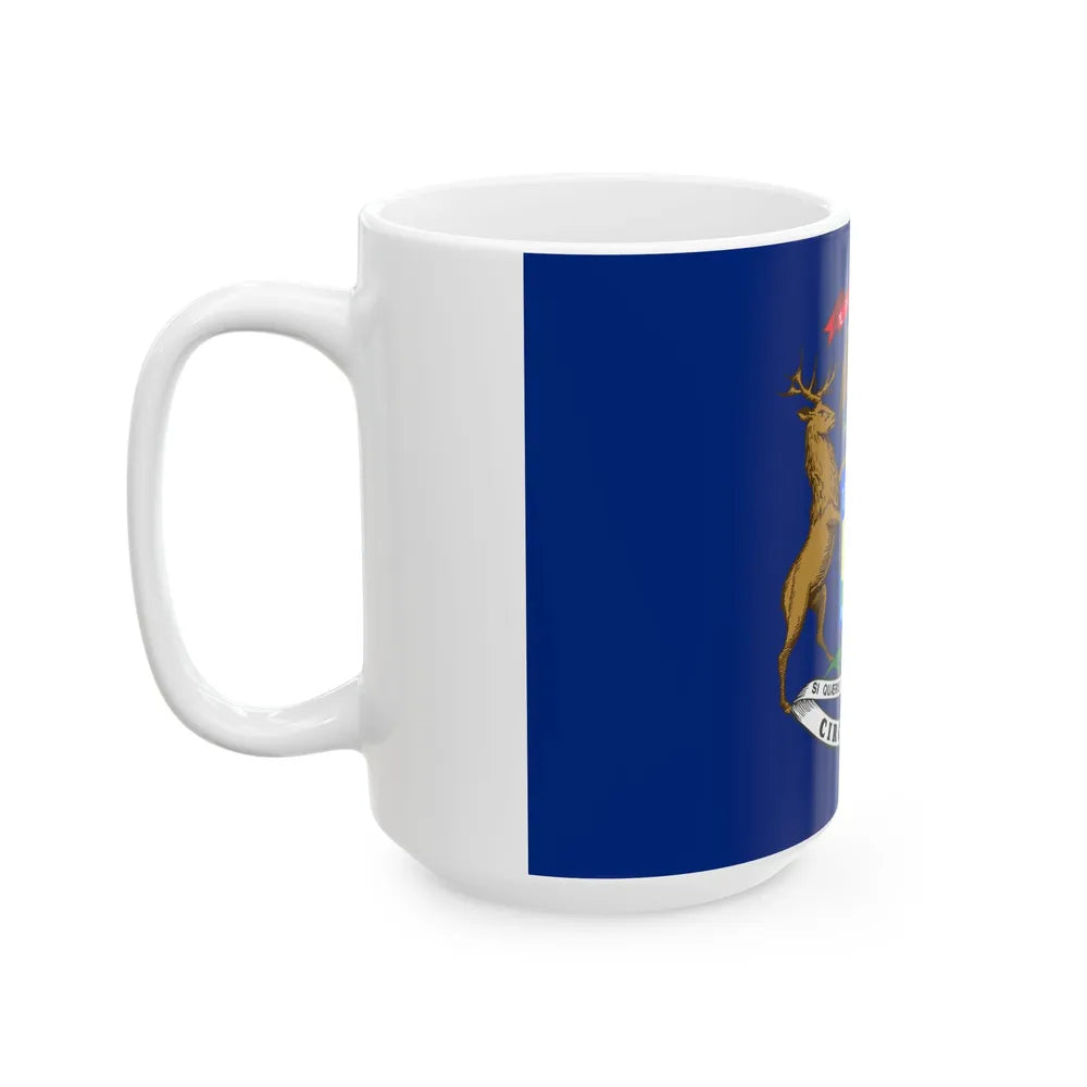 Flag of Michigan (United States) White Coffee Mug - Go Mug Yourself