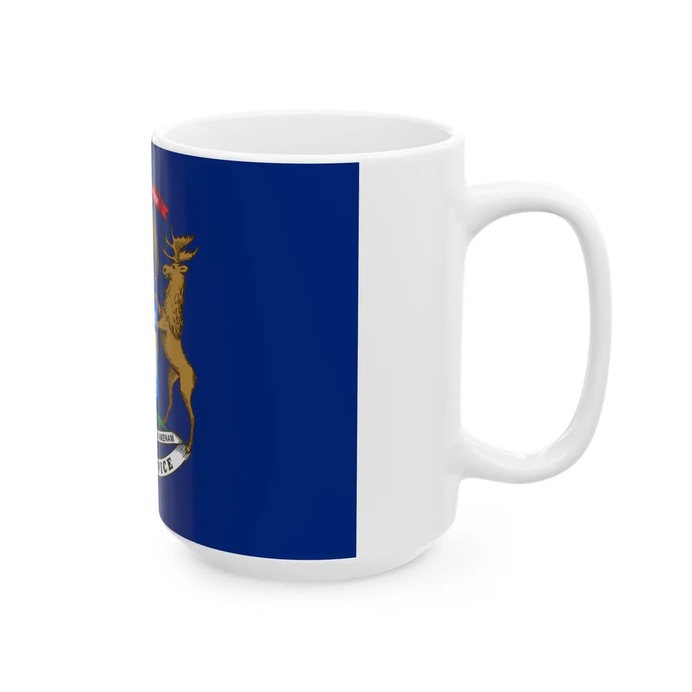 Flag of Michigan (United States) White Coffee Mug - Go Mug Yourself