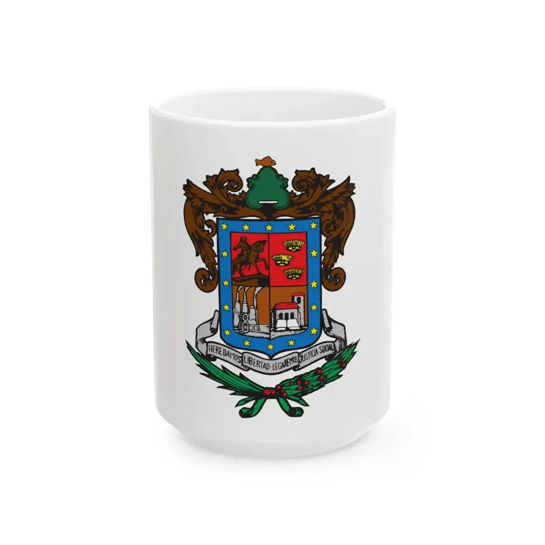 Flag of Michoacan (Mexico) White Coffee Mug 15oz - Go Mug Yourself