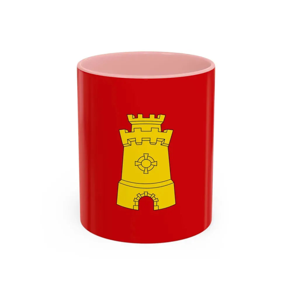 Flag of Middelburg the capital of the province of Zeeland Netherlands - Accent Coffee Mug 11oz Pink - Go Mug Yourself
