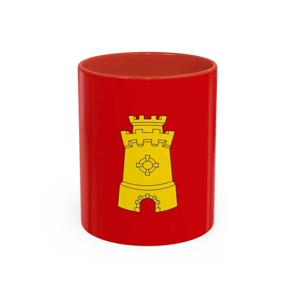 Flag of Middelburg the capital of the province of Zeeland Netherlands - Accent Coffee Mug 11oz Red - Go Mug Yourself