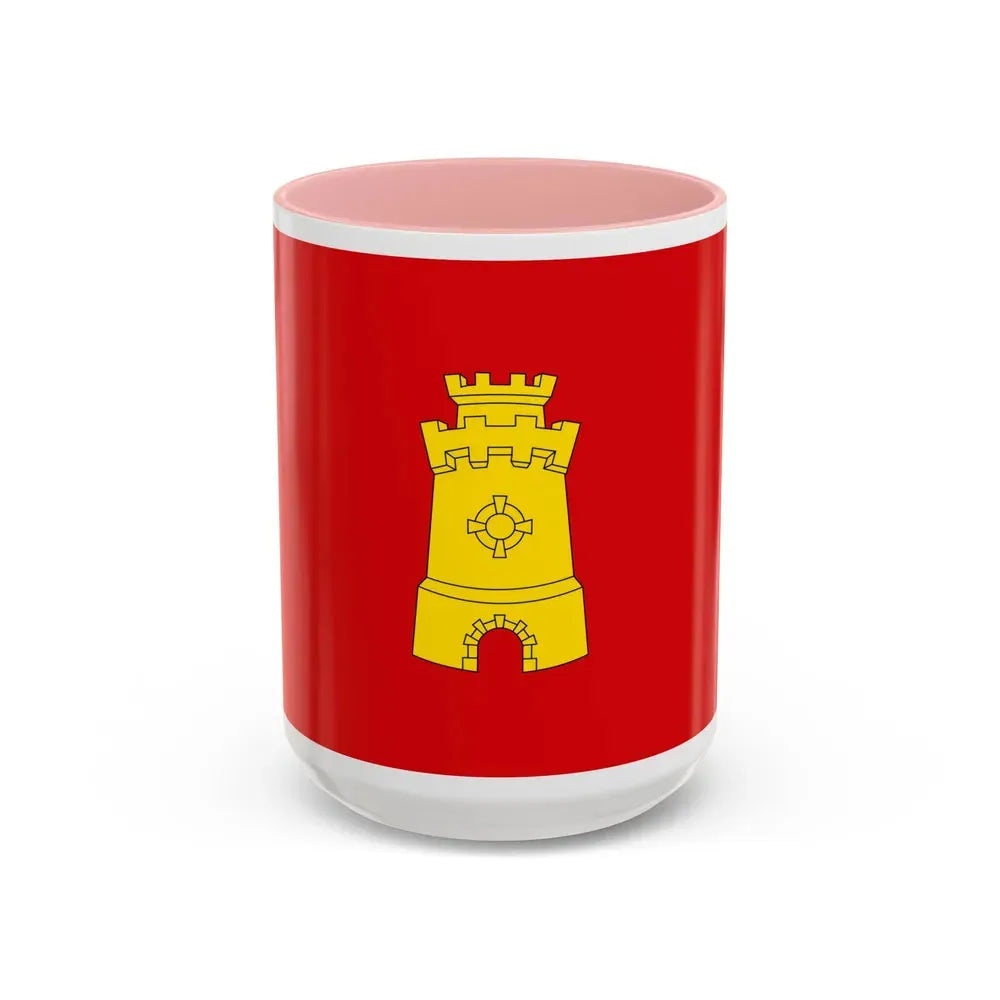 Flag of Middelburg the capital of the province of Zeeland Netherlands - Accent Coffee Mug 15oz Pink - Go Mug Yourself