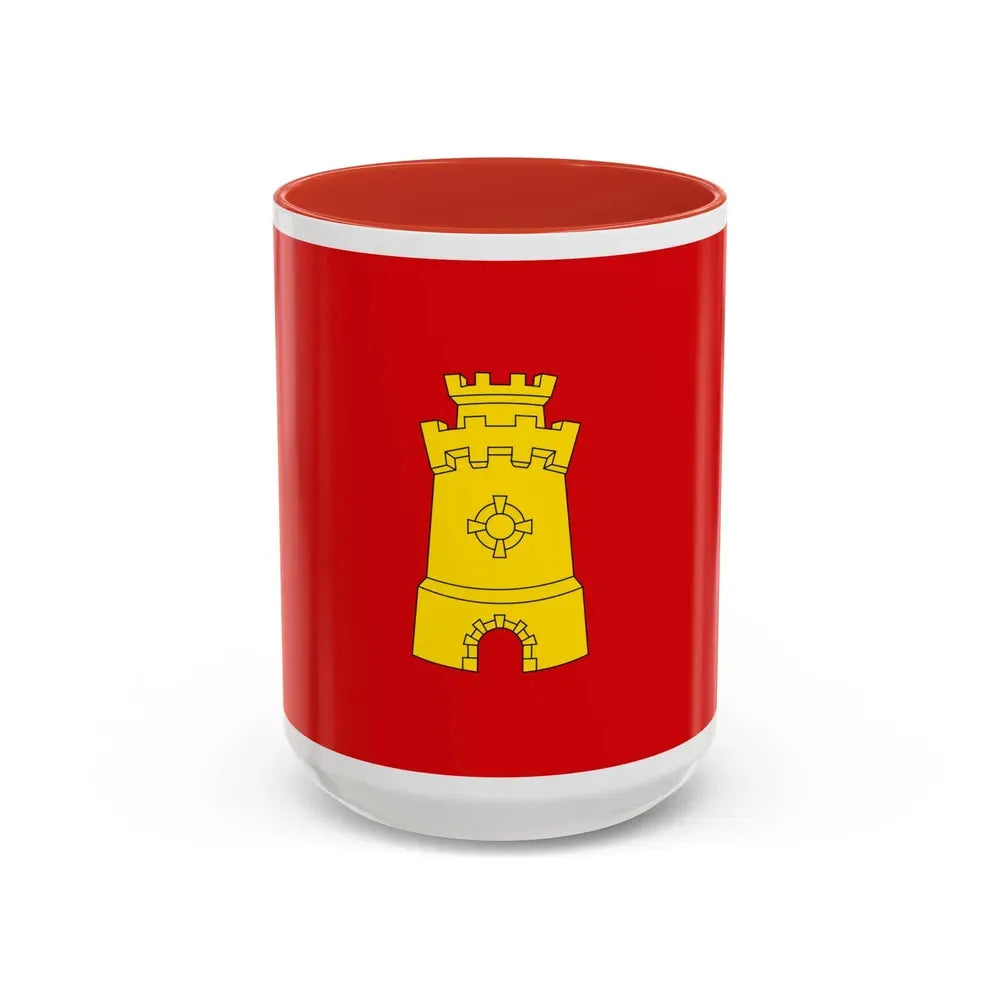Flag of Middelburg the capital of the province of Zeeland Netherlands - Accent Coffee Mug 15oz Red - Go Mug Yourself