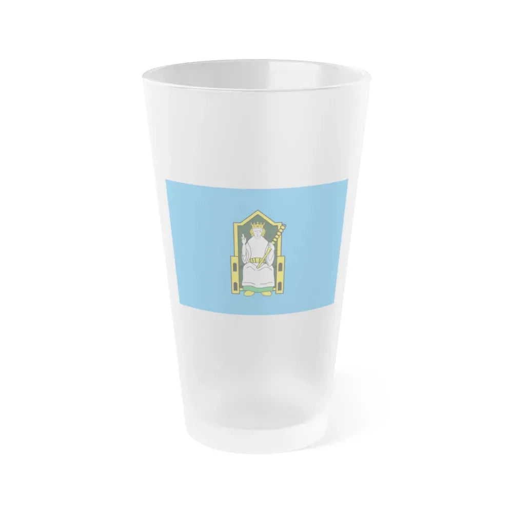 Flag of Mide Ireland - Frosted Pint Glass 16oz 16oz Frosted - Go Mug Yourself