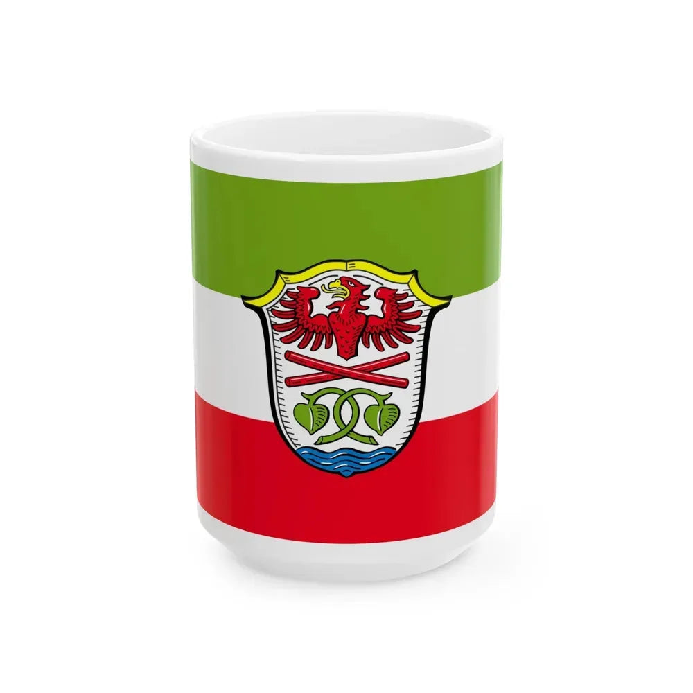 Flag of Miesbach Germany - White Coffee Mug 15oz - Go Mug Yourself