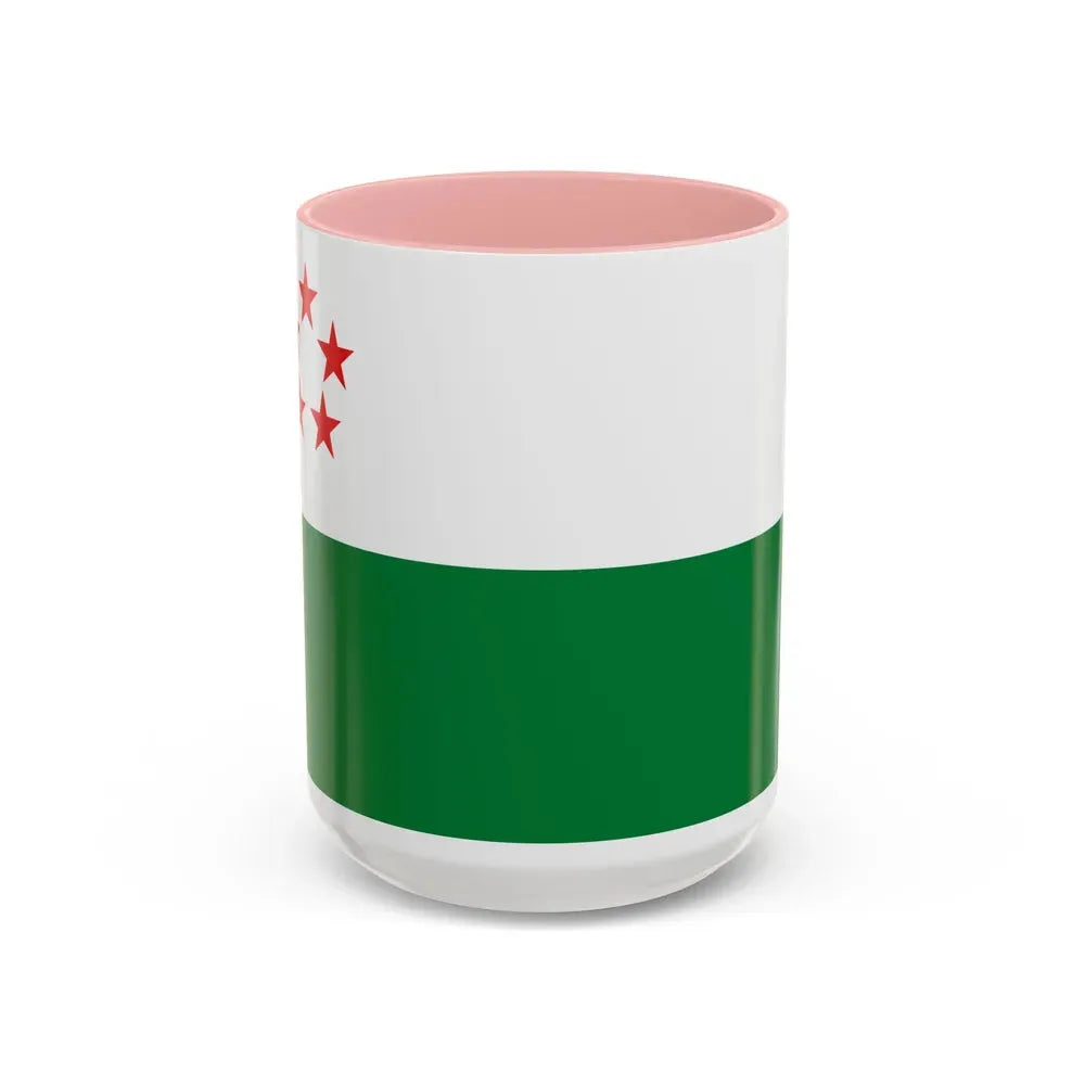 Flag of Milagro Ecuador - Accent Coffee Mug 15oz Pink - Go Mug Yourself